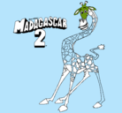 Dibujo Madagascar 2 Melman pintado por LUANA