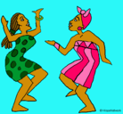 Dibujo Mujeres bailando pintado por ana