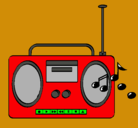 Dibujo Radio cassette 2 pintado por gerardotorresramirez