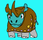 Dibujo Rinoceronte pintado por mgll