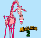 Dibujo Madagascar 2 Melman pintado por rouse