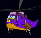 Dibujo Helicóptero al rescate pintado por oscar