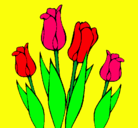 Dibujo Tulipanes pintado por yomary