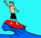 Dibujo Surfista pintado por diego
