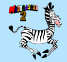 Dibujo Madagascar 2 Marty pintado por chritian