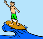 Dibujo Surfista pintado por UNAI