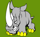 Dibujo Rinoceronte II pintado por beto