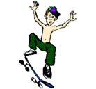 Dibujo Skater pintado por TCDP