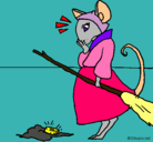 Dibujo La ratita presumida 2 pintado por camila
