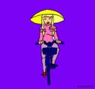 Dibujo China en bicicleta pintado por Martina