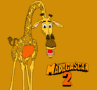 Dibujo Madagascar 2 Melman pintado por Mikemayfer