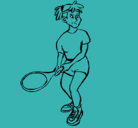 Dibujo Chica tenista pintado por alex@