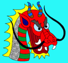 Dibujo Cabeza de dragón pintado por iselayjenny