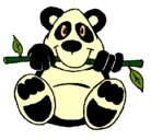 Dibujo Oso panda pintado por adfghj
