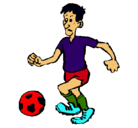 Dibujo Jugador de fútbol pintado por chulopetas