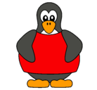 Dibujo Pingüino pintado por josue