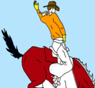 Dibujo Vaquero en caballo pintado por cristobal