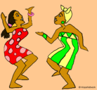 Dibujo Mujeres bailando pintado por daniela