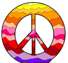 Dibujo Símbolo de la paz pintado por soloparanosotras