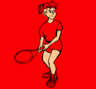 Dibujo Chica tenista pintado por juliomanuel
