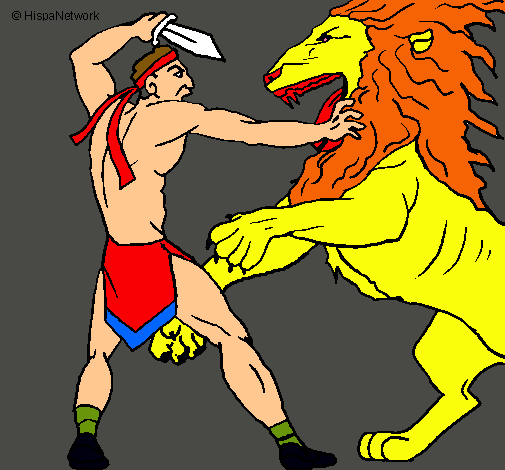 Gladiador contra león