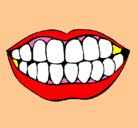 Dibujo Boca y dientes pintado por carpazfernandez