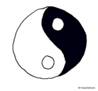 Dibujo Yin yang pintado por llasminmagaly