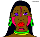Dibujo Mujer maya pintado por eli