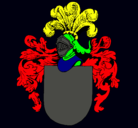 Dibujo Escudo de armas y casco pintado por francisco