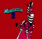 Dibujo Madagascar 2 Marty pintado por jasmine