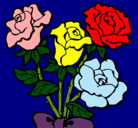 Dibujo Ramo de rosas pintado por Martita