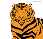 Dibujo Tigre pintado por leo