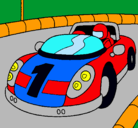 Dibujo Coche de carreras pintado por Octavio