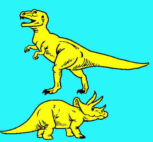 Triceratops y tiranosaurios rex