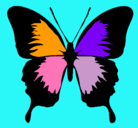 Dibujo Mariposa con alas negras pintado por elisabet
