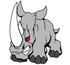 Dibujo Rinoceronte II pintado por pablo