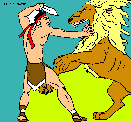 Gladiador contra león