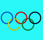 Dibujo Anillas de los juegos olimpícos pintado por amadorrojas