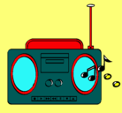 Dibujo Radio cassette 2 pintado por SAULBEDOLLA