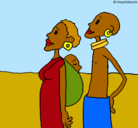 Dibujo Familia de Zanmbia pintado por oli