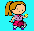 Dibujo Chica tenista pintado por maddi