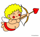 Dibujo Cupido pintado por sandra