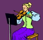Dibujo Dama violinista pintado por anamariavecino