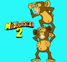 Dibujo Madagascar 2 Manson y Phil pintado por mateofuentes