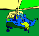 Dibujo Helicóptero al rescate pintado por PIOLIN