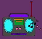 Dibujo Radio cassette 2 pintado por FIAMMA