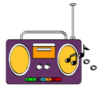 Dibujo Radio cassette 2 pintado por JOHANNA