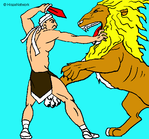 Gladiador contra león