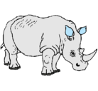 Dibujo Rinoceronte pintado por yuli
