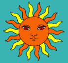 Dibujo Sol pintado por lachama